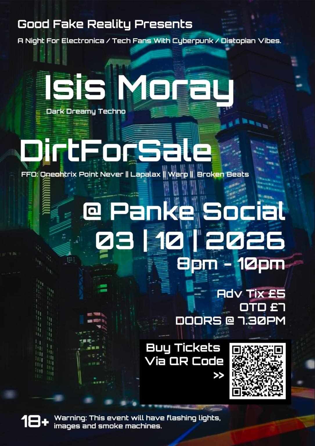 GOOD FAKE REALITY event poster at Panke Social