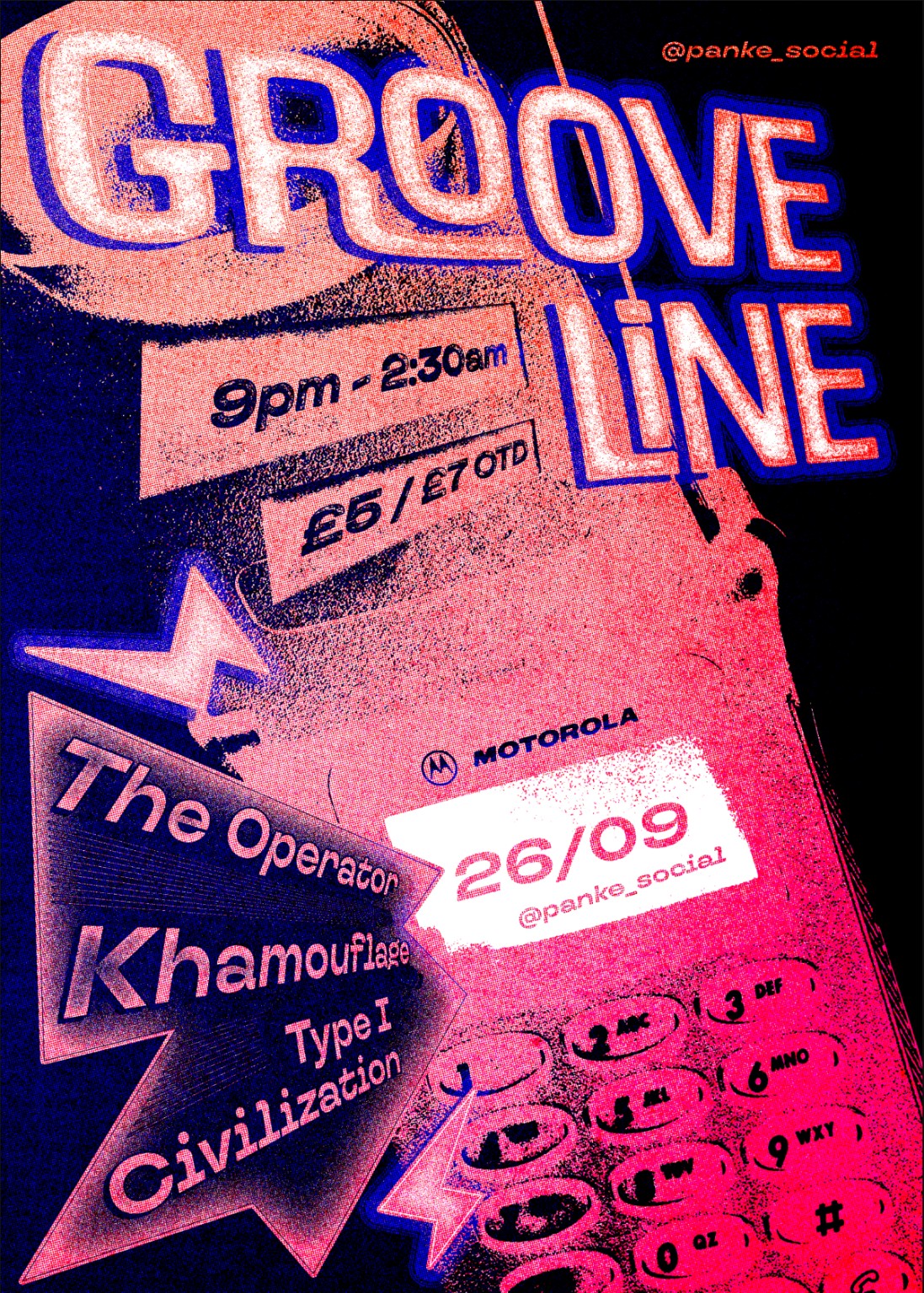 GROOVE LINE event poster at Panke Social