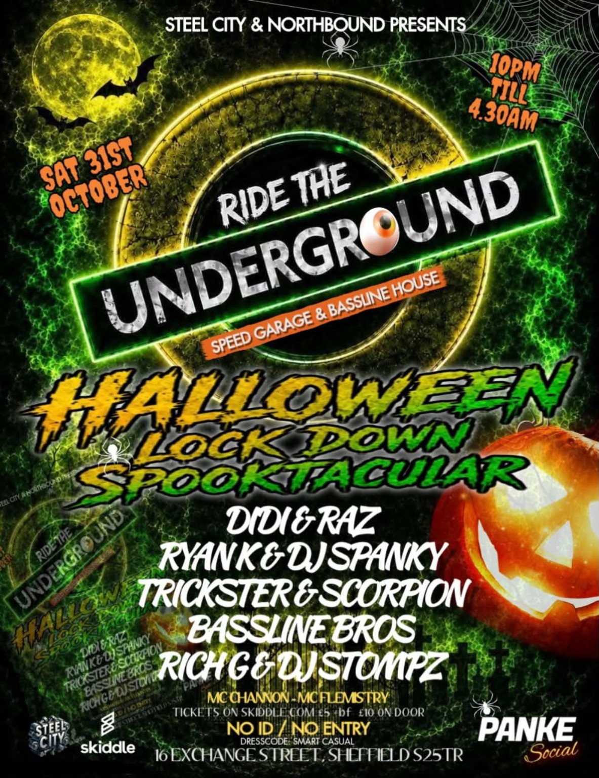RIDE THE UNDERGROUND event poster at Panke Social