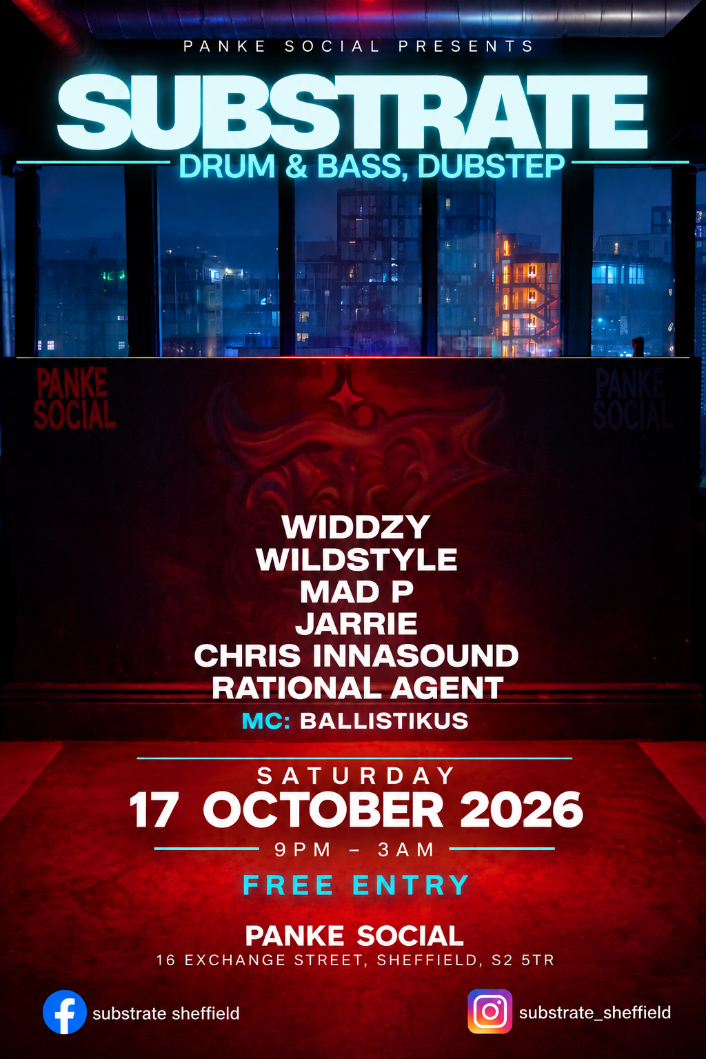 Substrate event poster at Panke Social